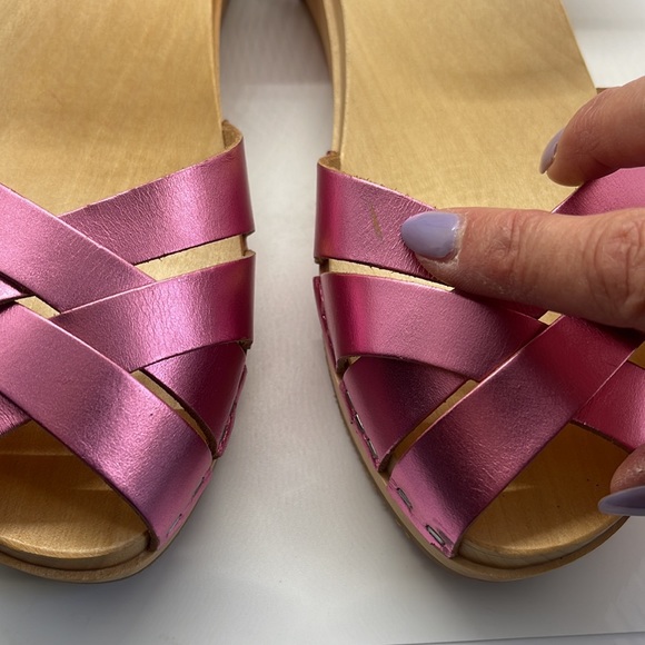 Swedish Hasbeens Magdalena pink metallic sandals - Picture 8 of 8